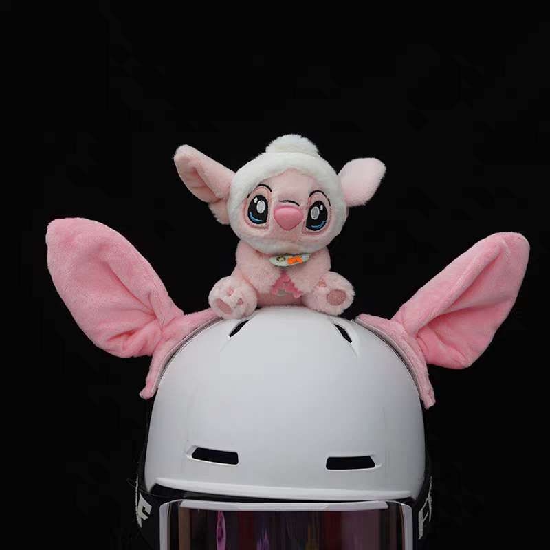 LLAVERO STICH ROSA CON TRAPO